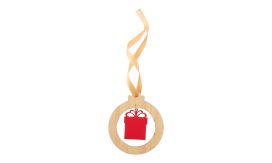 DoubleTree, ornament brad, cutie cadou, natural