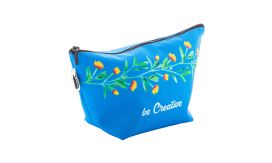 CreaBeauty Trapeze M, Geantă pentru cosmetice, personalizată, negru/alb