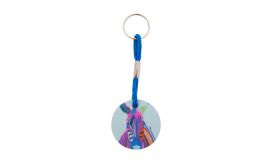 Woody Plus A, Breloc personalizat, albastru/natural