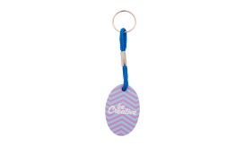 Woody Plus B, Breloc personalizat, albastru/natural