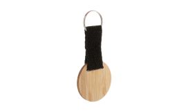 Stropp, breloc din bambus, rotund, natural/negru