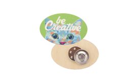 WooBadge, ecuson magnetic, personalizat, natural