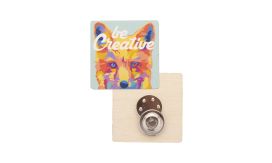 WooBadge, ecuson magnetic, personalizat, natural