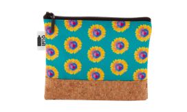 CreaBeauty Cork S RPET, geantă cosmetică, personalizată, negru/natural