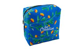 CreaBeauty Square L, geantă cosmetică, personalizată, negru/alb