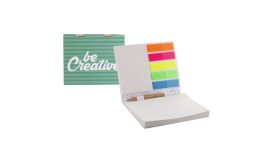 CreaStick Combo Plus, blocnotes cu note adezive, personalizat, alb