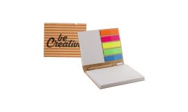 CreaStick Combo Plus Eco, blocnotes cu note adezive, personalizat, natural