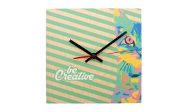 BeTime Wood B, ceas perete, personalizat, natural