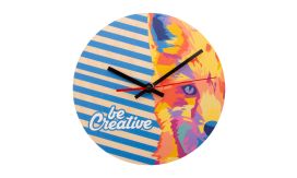 BeTime Wood D, ceas perete, personalizat, natural