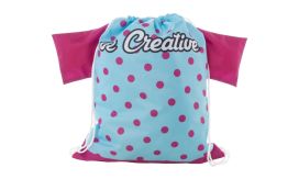 CreaDraw T, rucsac cu șnur, personalizat, alb
