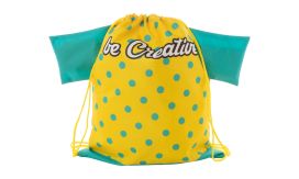 CreaDraw T, rucsac cu șnur, personalizat, galben