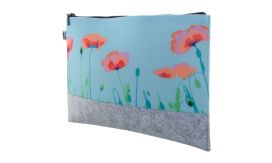 CreaFelt Beauty L, geantă cosmetice personalizată, alb/gri