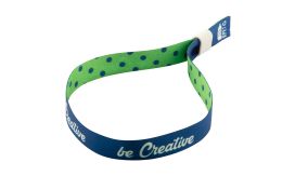 SuboWrist RPET, brățară festival personalizată, alb