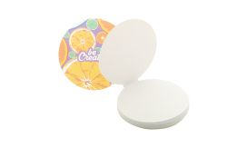 CreaStick Circle, Carnețel sticky personalizat, alb