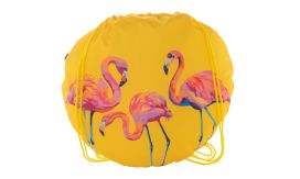 CreaDraw Circle, rucsac cu șnur, personalizat, RPET, galben/alb