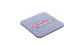 CreaFelt Drink Plus, coaster din fetru, RPET, cerc, alb