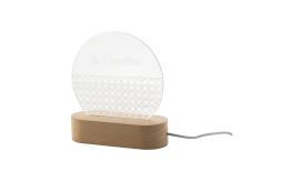 Woodify, trofeu cu lumină LED, transparent/natural