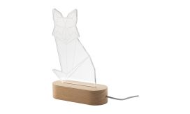Woodify, trofeu cu lumină LED, transparent/natural