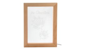 Woodiframe, trofeu cu lumină LED, natural