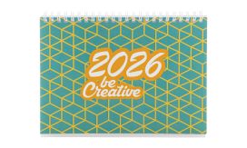 CreaDate Desk, Calendar de birou, personalizat, alb