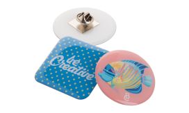 EpoBadge Maxi, insignă cu design unic, alb