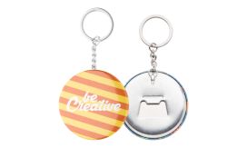 KeyBadge Bottle, desfăcător sticle insignă, argintiu