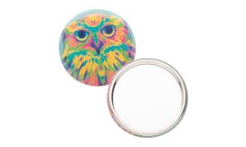 BeautyBadge, Insignă cu oglindă de buzunar, argintiu