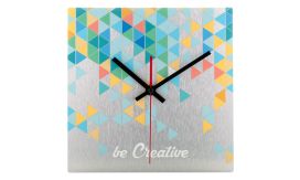 BeTime Alu B, ceas de perete, argintiu