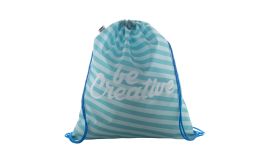 CreaDraw RPET, rucsac personalizat drawstring, albastru/alb