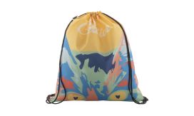 CreaDraw RPET, rucsac personalizat drawstring, negru/alb
