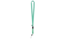 Subyard D RPET, lanyard cu sublimare, alb