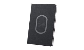 Juglans, blocnotes cu încărcător wireless, negru