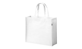 Laster, sacoșă cumpărături, material reciclat RPET, alb