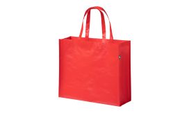 Laster, sacoșă cumpărături, material reciclat RPET, roșu
