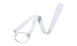 Lancup, lanyard cu suport sticlă, alb