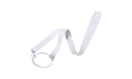 Lancup, lanyard cu suport sticlă, alb