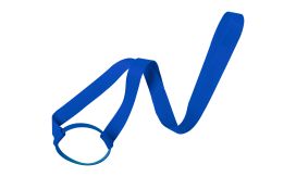 Lancup, lanyard cu suport sticlă, albastru