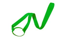 Lancup, lanyard cu suport sticlă, verde