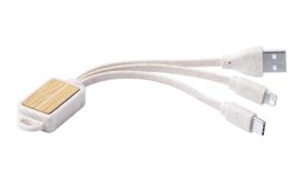 Korux, breloc cablu USB, bej