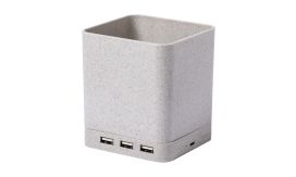 Ampdesk, suport multifunctional pentru pixuri, bej