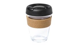 Corgla, pahar pentru călătorie, transparent/negru