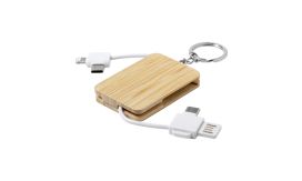 Edulis, breloc cablu de încărcare USB, alb/natural