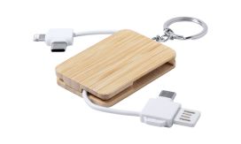 Edulis, breloc cablu de încărcare USB, alb