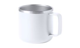 Tendust, cană din oțel inoxidabil, alb