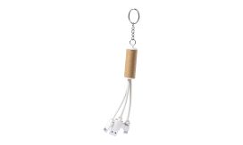 Paplen, Breloc cu cablu de incărcare USB, natural
