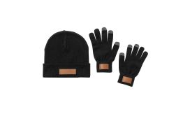Pashen, set căciulă și mănuși, negru