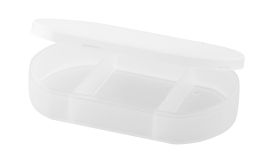 Tripill, cutie pentru medicamente, alb sablat