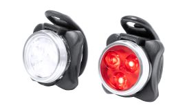 Bilux, set de lumini reîncărcabile pentru bicicletă, negru