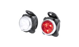 Bilux, set de lumini reîncărcabile pentru bicicletă, negru