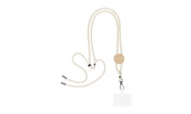 Cohol Neck, șnur suport telefon mobil, cerc, natural
